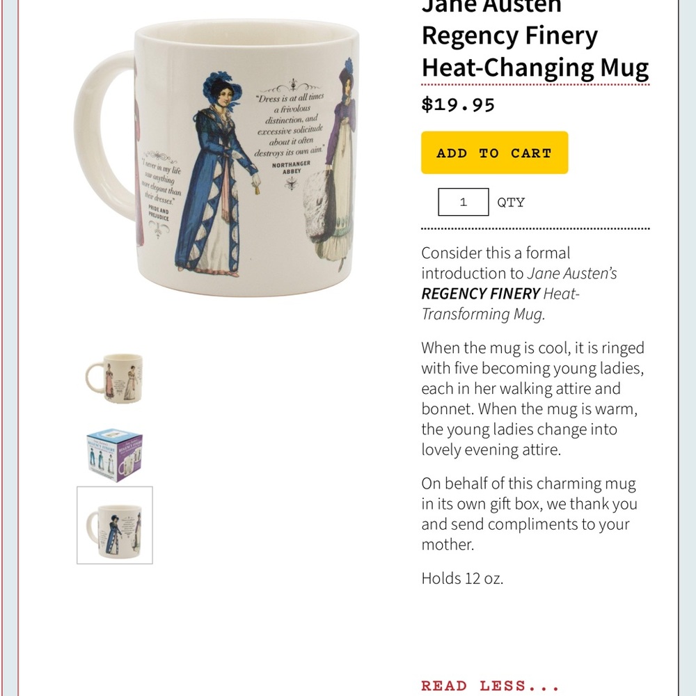 Jane Austin mug and sticky note set NEW - Picture 4 of 6